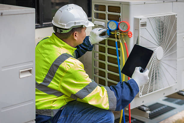 Professional Hvac technician working in Brockton, MA
